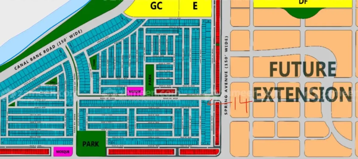 West Marina - Canal View - 14 Land & Plots in Lahore