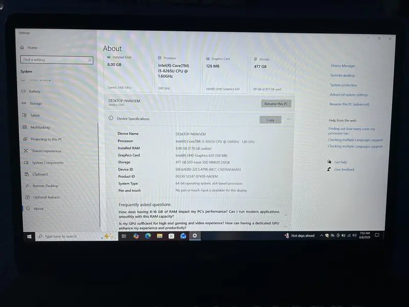 Core i5 8th Generation Laptop | Fast Performance Excellent Condition