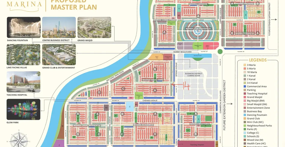 West Marina - Canal View - 14 Land & Plots in Lahore - AuctionHaulPK.com